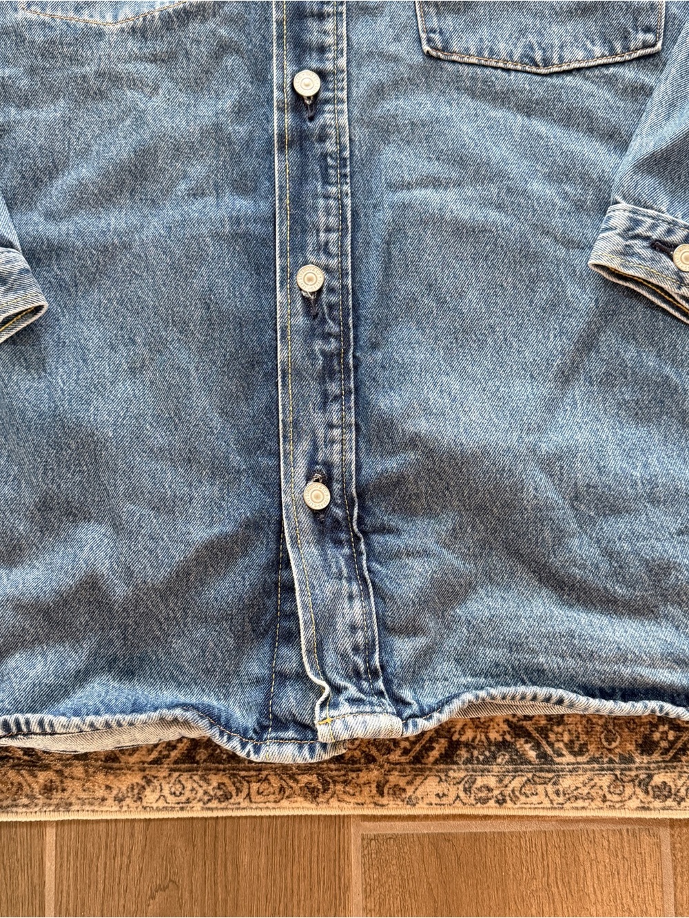 NWT Levi’s Men’s Oversized Twisted Shacket Denim Shirt Jacket Medium Wash Sz XL - Picture 8 of 15